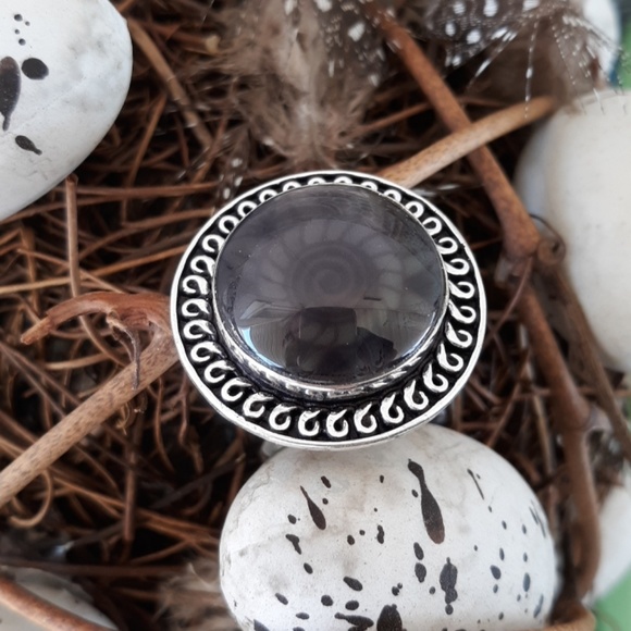 New Unique Fancy Glass 925 Silver Ring. - Picture 2 of 7